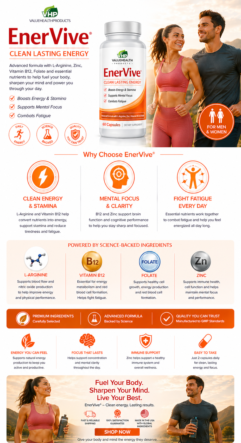 EnerVive™ – Clean Energy, Focus & Immune Support Formula