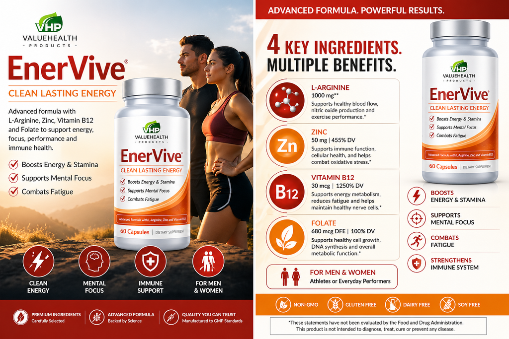 EnerVive™ – Clean Energy, Focus & Immune Support Formula